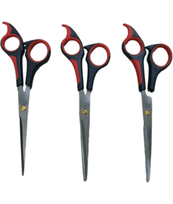 DKUY Professional Hair Cutting Scissors 6 inches Scissor for Professional Look, Premium Plastic HANDLE (Pack of 3)