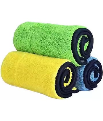 Bizarro.in Multicolor 800 GSM Microfiber Cloth For Automobile ( Pack of 3 )