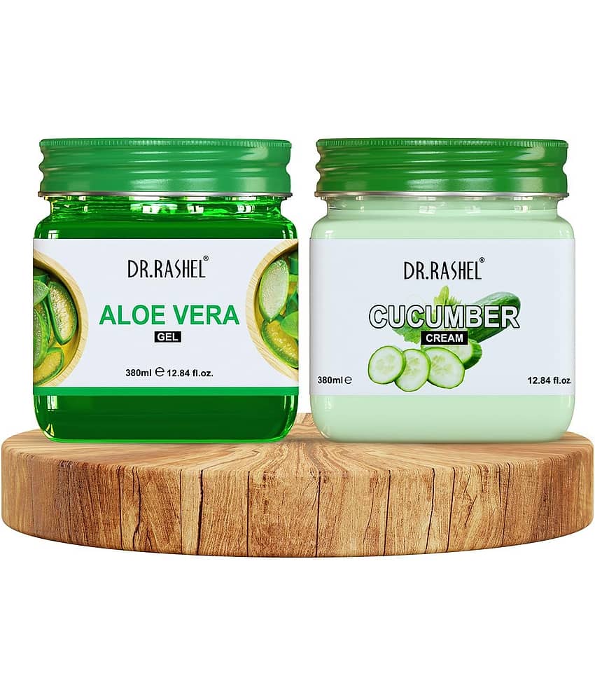 DR.RASHEL Aloe Vera Gel and Cucumber Cream hydrates all skin types 380 ml each (Pack of 2)