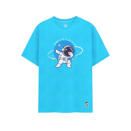 KUCHU Kids’ Unisex T-Shirt “Orbiting” Digital Print | Soft Cotton-Modal Blend | Breathable, Lightweight & Durable Casual Wear for Boys & Girls | Ideal for Everyday Comfort