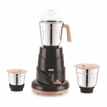 BOSS ATM Plus 550W Mixer Grinder with Powerful Motor, 5 years warranty* & Overload Protection (3 Stainless Steel Jars, Beige) BOSS ATM Plus 550W Mixer Grinder with Powerful Motor, 5 years warranty* & Overload Protection (3 Stainless Steel Jars, Beige) - 
