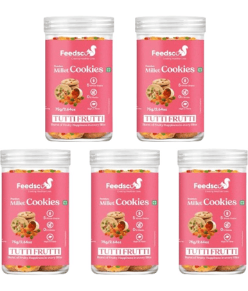 Feedsco TuttiFruti Cookies 75 g Pack of 5
