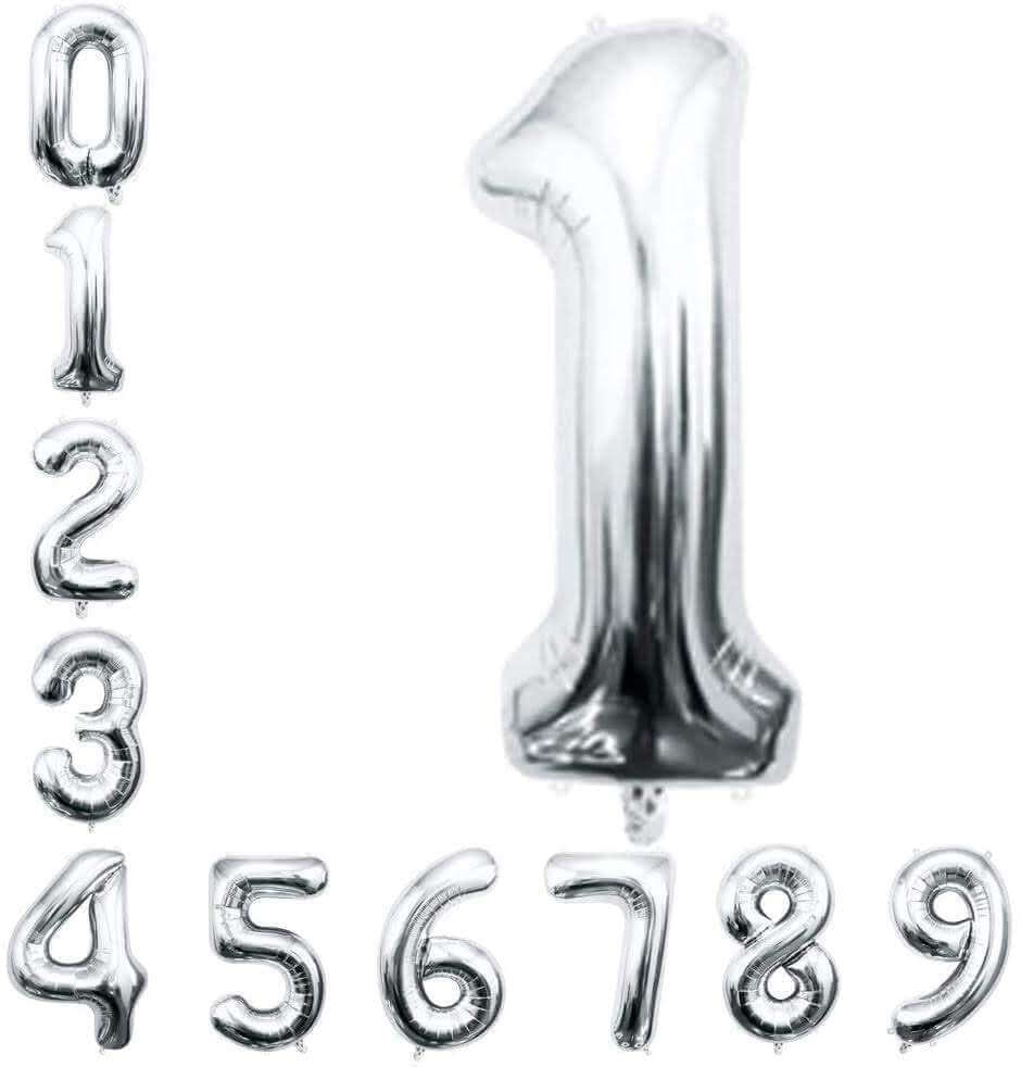 16" Numerical 1 Silver Balloon - Party and Festive Needs | Buy online on ZillyBuy