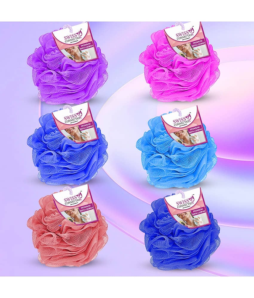 Swiss Connection Bath Loofah Assorted Pack of 6