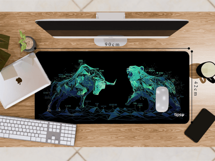 "TRADE LIKE A BULL" Gaming Mousepad- Elevate Your Gaming Experience-Extra Large (42CM X 90CM)