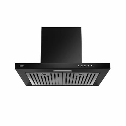Glen 60 cm 1100 m/hr T-Shape Kitchen Chimney || Baffle Filter||easy clean ||(Hood Kona, Push Buttons Control,Black) Glen 60 cm 1100 m/hr T-Shape Kitchen Chimney || Baffle Filter||easy clean ||(Hood Kona, Push Buttons Control,Black) - Black