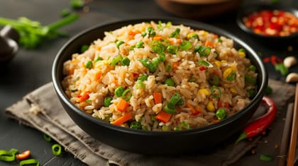 Chilli garlic fried rice (750 ml)