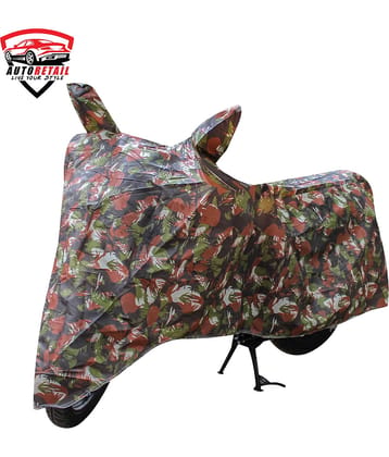 AutoRetail - Jungle Dust Proof Two Wheeler Polyster Cover With (Mirror Pocket) for Discover 125 ( Pack of 1 )