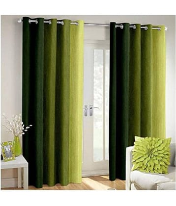 Phyto Home Blackout Eyelet Long Door Curtain 9 ft Pack of 2 -Green