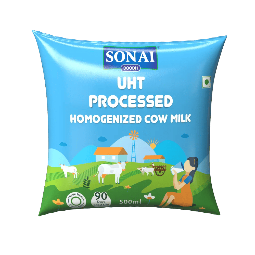 Sonai Pasteurized Toned Milk (500ml) | Fresh & Creamy | Daily Household Use