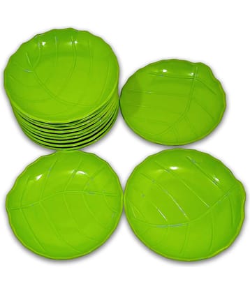 Inpro 12 Pcs Melamine Dark Green Quarter Plate