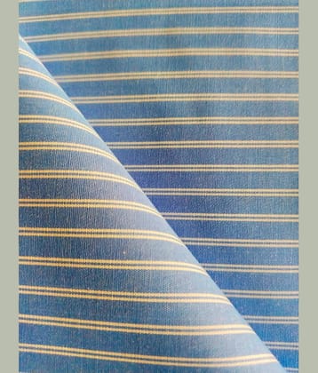 Makhanchor Blue Cotton Men's Unstitched Shirt Piece ( Pack of 1 )