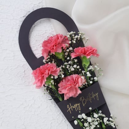 Carnation Birthday Wishes Sleeve For Valentine's Day Gift Carnation Birthday Wishes Sleeve For Valentine's Day Gift