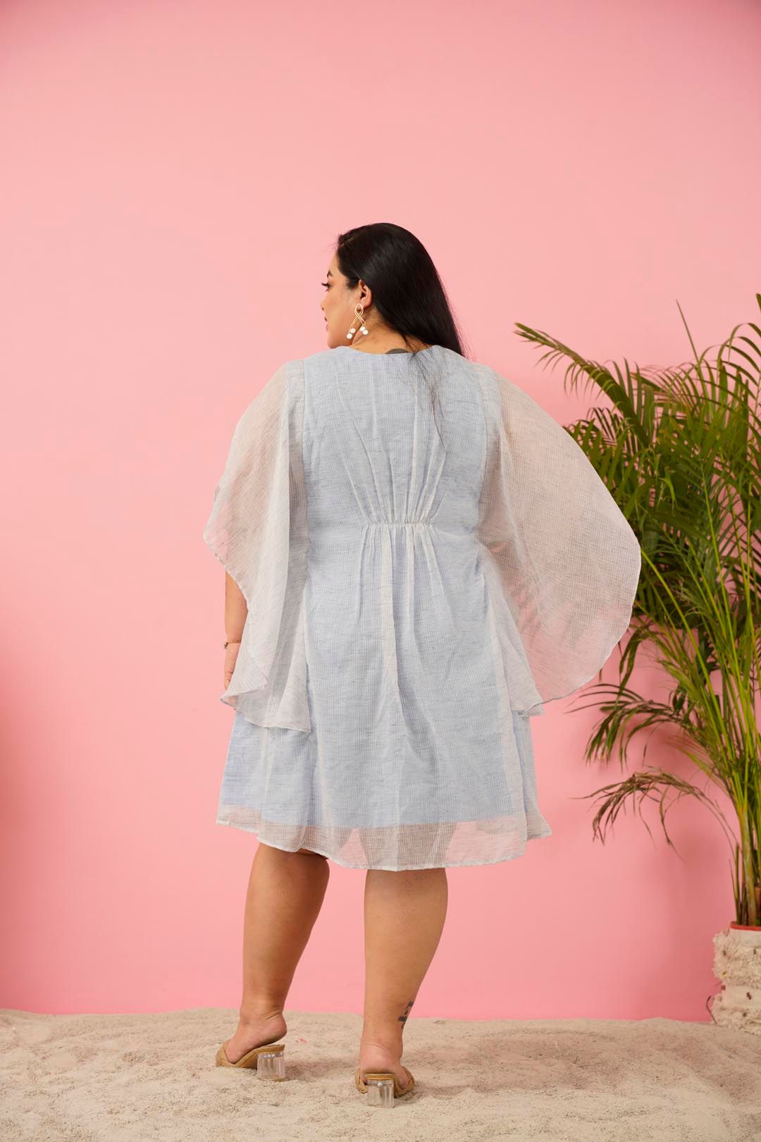 Ruffled Powder Blue Dress