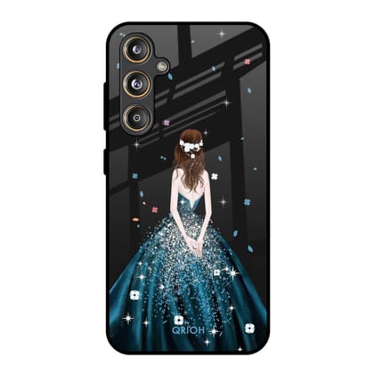 Queen Of Fashion Glass Case for Samsung Galaxy M55s