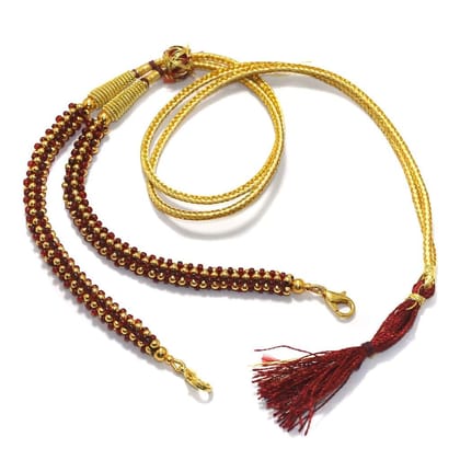 10 Pcs, Metal Beads Pendant Dori Maroon-Maroon / Metal
