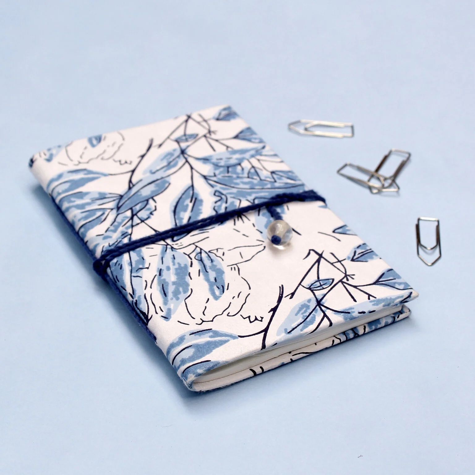 The Mohraj Handmade Azure Leaf Pocket Diary