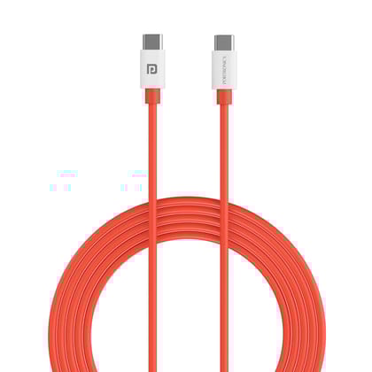 Portronics Konnect Dash Max 65W Type C to Type C Fast Charging  (Red)