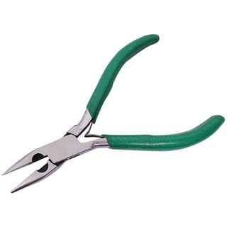 Plier Rosary Chain Nose With Cutter Stainless Steel 5 inch (127 mm) Green For Jewellery Making, Model Making