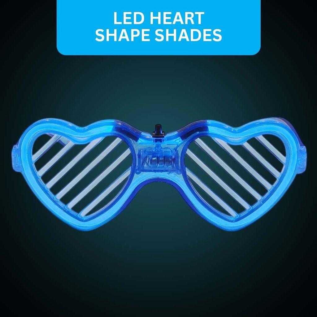 Led Heart Wired Shades Assorted Colour -1PC - Party and Festive Needs | Buy online on ZillyBuy