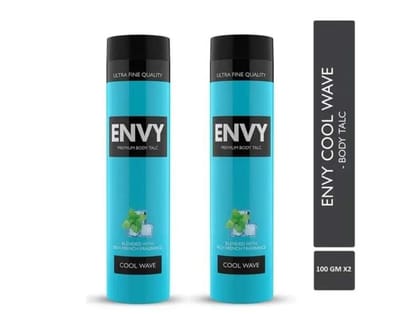  ENVY Cool Wave Talc for Women - 100g Pack of 2