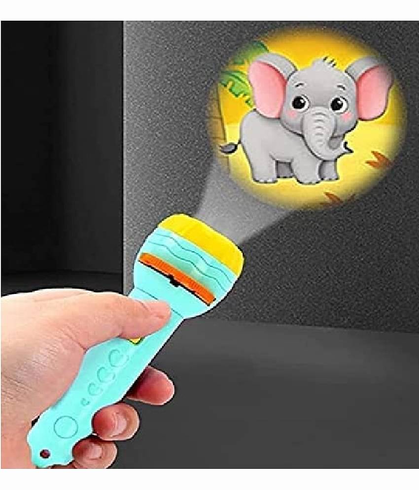 Kidsaholic Toy Torch with 3 slides 24 patterns Mini Projector Torch Toy Slide Flashlight Projector torch for kids