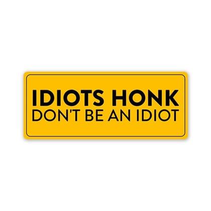 Wrapcart Don't Be An Idiot Car Bumper Sticker Matte Vinyl 8.5 x 3.5 Inches
