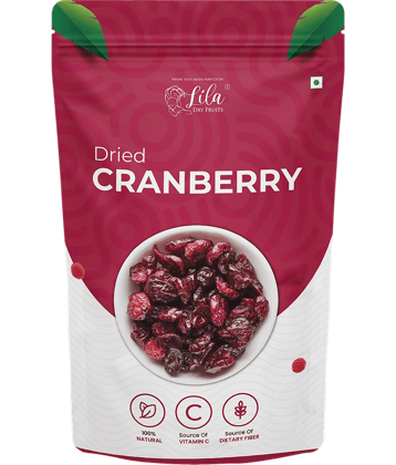 LILA DRY FRUITS Dried Cranberries 500 g Naturally Sweetened Premium Californian Cranberry, Antioxidants Rich Delicious Tasty Perfect for Giftings