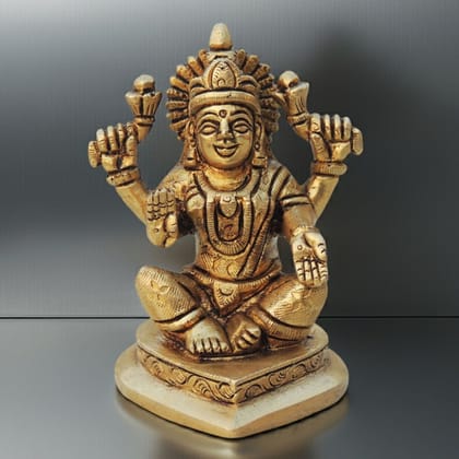 Brass Showpiece Laxmi Ji God Idol Statue (BSMAS1336 L)