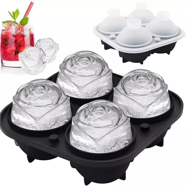 NATURALLY YOURS Silicone Rose ICE Ball 135 X 135 X 67 MM Clear LID