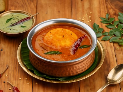 Single Idli With Sambar