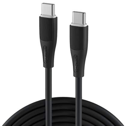 Portronics Silklink 60W PD Type-C to Type C Fast charging Cable (Black)