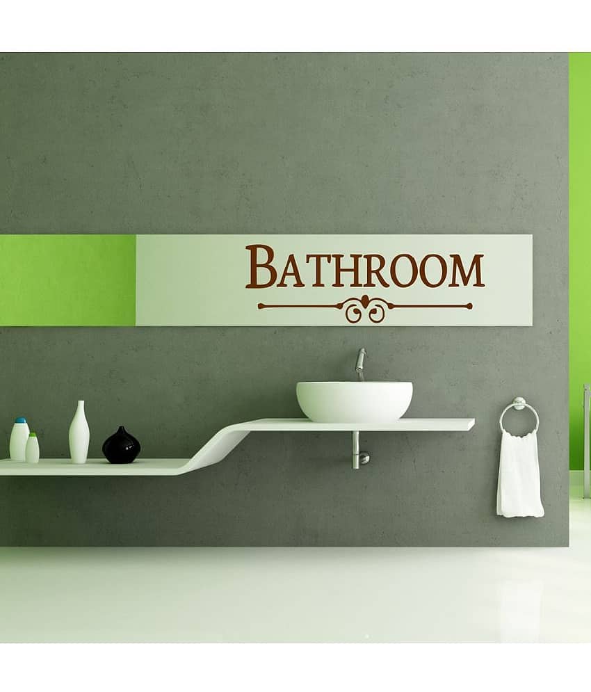 Decor villa Bathroom Sign Vinyl Wall Stickers