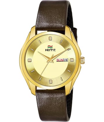 Hemt Brown Leather Analog Men's Watch