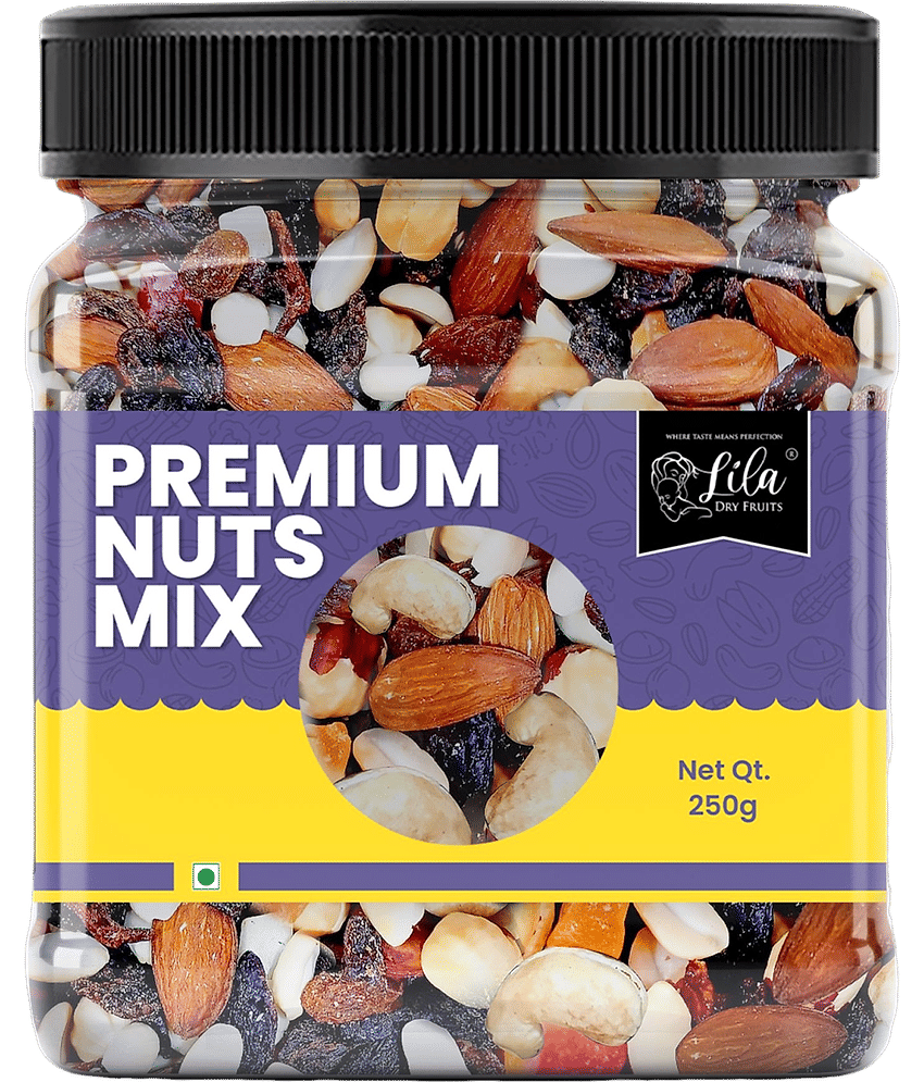 LILA DRY FRUITS Nuts Mix, Perfect Blend of Dry Fruits and Seeds Mixes 250gm