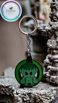 FABPAK Rotating Metal Hulk Keychain