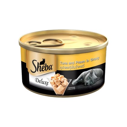 Sheba Deluxe Premium Tuna and Prawns in Gravy Adult (1 + Years) Wet Cat Food 85g