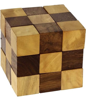 BuzyKart® Wooden Adult Snake Cube Puzzle Handmade Gifts Kids Toys