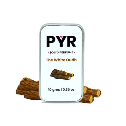 PYR The White Oudh Solid Perfume 10g for Men & Women  Alcohol-Free, Long-Lasting