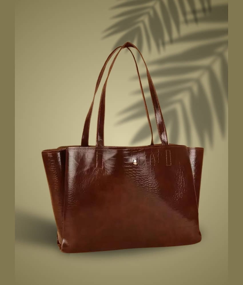 TCRAZY Shoulder Bag PU Set of 1 ( Brown )