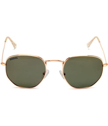 Roadies - Gold Geometric Sunglasses ( Pack of 1 )