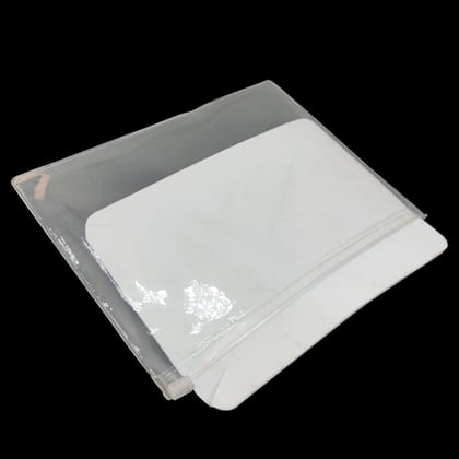 Jewellery Display Packing Zip Pouch (Pack of 5 Pieces) 8x5.5 Inch With Foam Sponge Rectangle White-5 Pieces