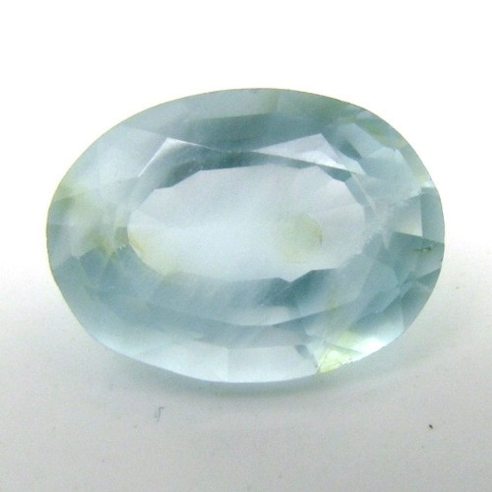 Certified 7.20Ct Natural Aquamarine (Barooz) Oval Faceted Gemstone