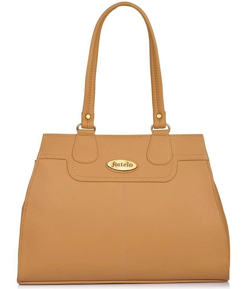 Fostelo - Beige  PU Shoulder Bag