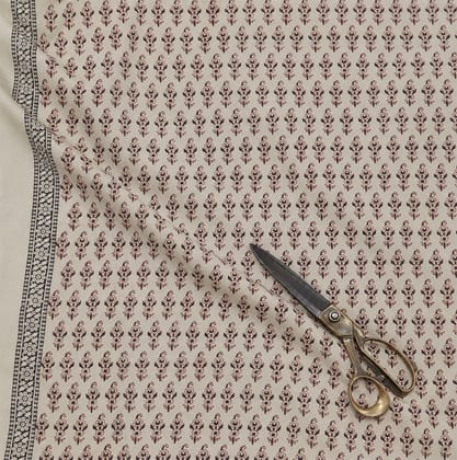 Handcrafted Bagh Print Cotton Running Fabric(5 Meters)