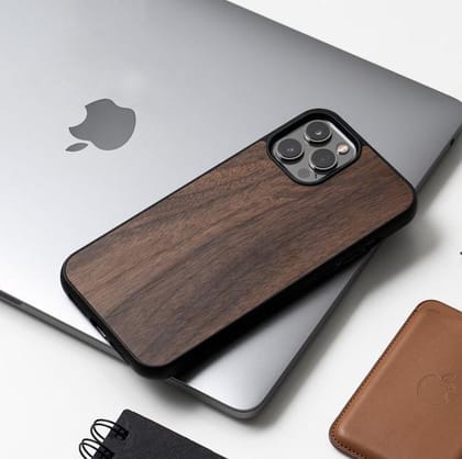 Real Natural Walnut Wood Premium Cover-iPhone 12 Pro Max