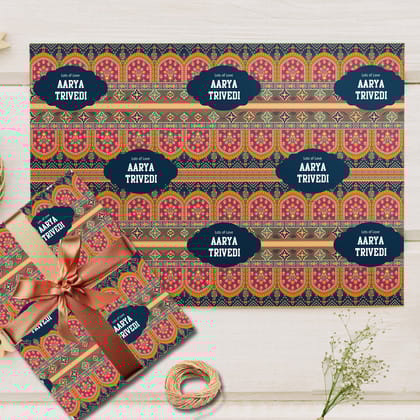 Custom Gift Wrapping Paper - Rangrez Design-Lots of Love / Set of 10 sheets