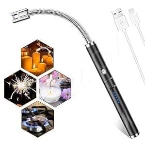 Estoreshouses Rechargeable Electric Arc Lighter Ignition Lighter with USB Cable