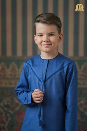 Emrati Kurta Set Blue For Kids-1