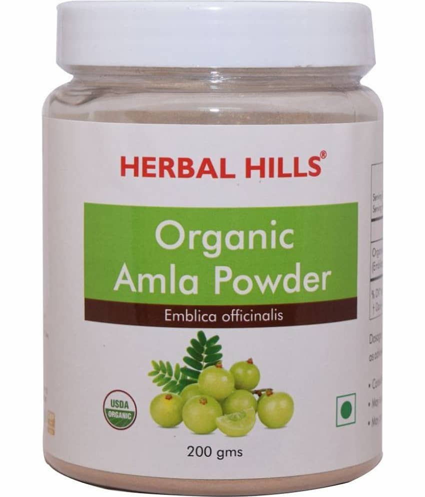 Herbal Hills Organic Amla Powder 200 gm Pack of 4